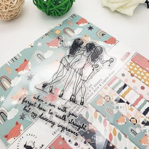 10X10CM Girl Party Clear Stamps Transparent Seal Silicone Seal TPR Christmas Wedding Roller Stamps DIY Scrapbook Album Card