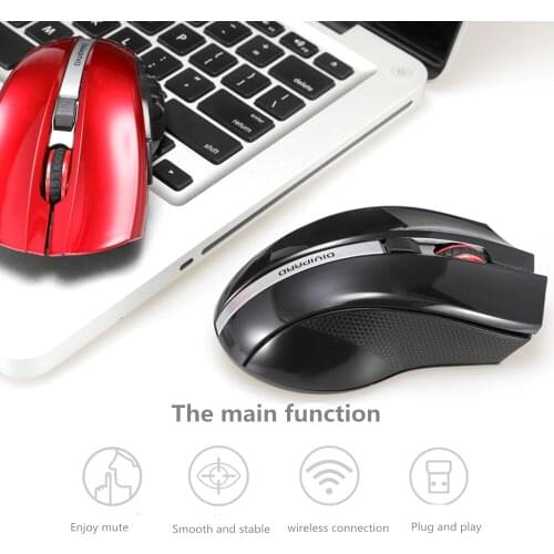 2.4G Wireless Silent Mouse With USB Receiver 2400DPI Optical Gaming Mouse For Windows Mac PC Notebook Computers Mouse