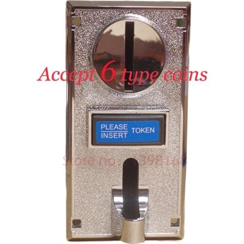 2017 Multi coin selector acceptor for 5 different coins, support multi signal output 1 signal, arcade JAMMA game machine part