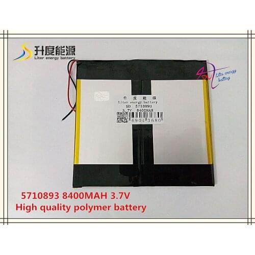 3.7V 8400mAH SD 5710893 (polymer lithium ion battery) Li-ion battery for tablet pc,DVD;Power bank,E-BOOK