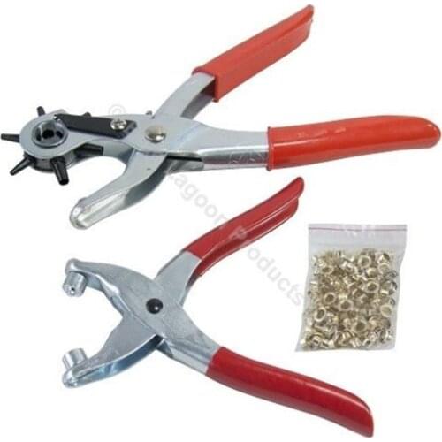 China post air mail shipping 9" Revolving Leather Punch & Eyelet Plier Hole Heavy Duty Belt Plastic Puncher TL-9020