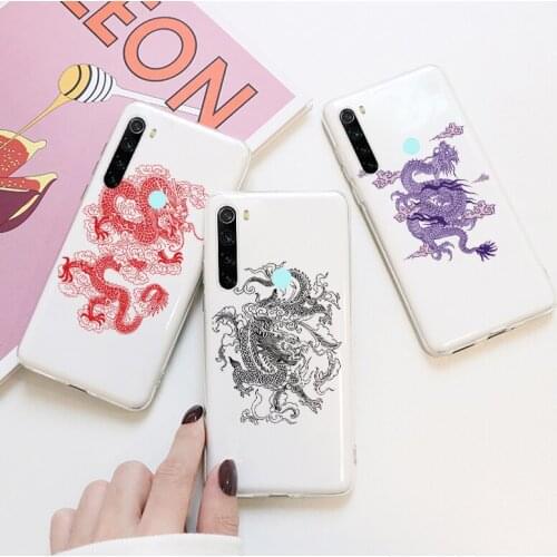 Case On For Xiaomi Redmi Note 8 2021 6.3" Capa Soft Silicone Clear Shell For Redmi Note 8 note8 2021 Black White Butterfly Coque