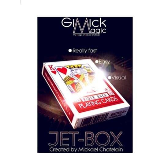JET-BOX by Mickael Chatelain (Gimmick+Online Instructions) Card Box Changes Illusions Card Magic Tricks Fun Close up Magic