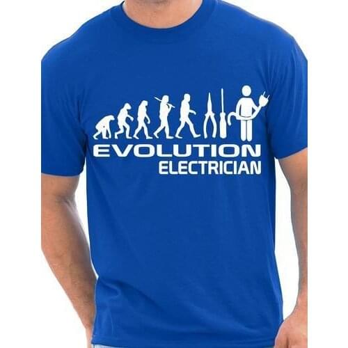 Evolution Of Electrician Funny Mens T-Shirt Gift More Size and Colors-A045