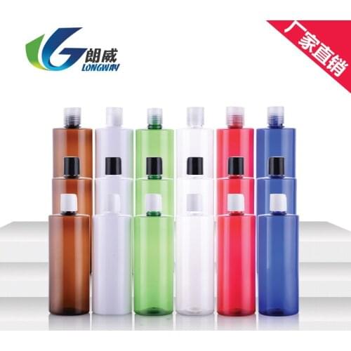 500ml Flat Shoulder Chiaki cover Shampoo Bottle Shower Gel Sample Vials 10PCS/LOT