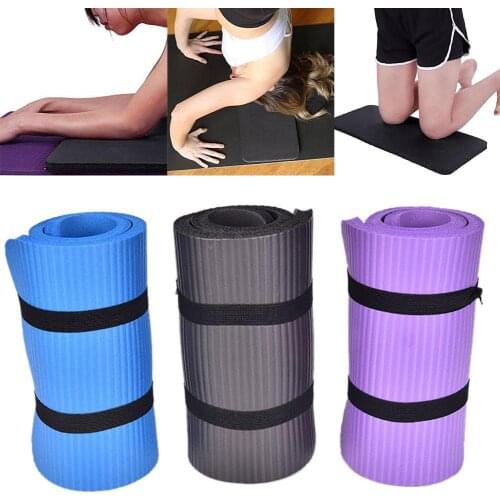 60cmx25cmx1.5cm NBR Yoga Mat Non Slip Carpet Pilates Abdominal Roller Training Knee Elbow Support Pad Mat Auxiliary Cushion