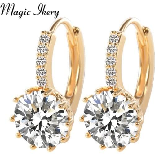 Magic Ikery Hot Fashion Drop Earrings Jewelry Trendy Colorful Austrian Crystal Earrings Wedding For Women Gift MME73