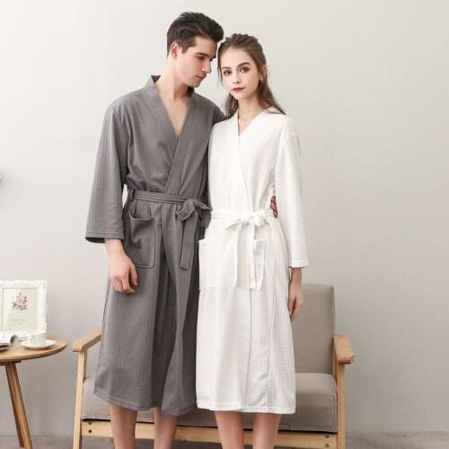 Men 's nightgown plus size loose sexy bathrobe quick-drying bath towel home clothes Women 's Sleep Lounge Robes spring and summe