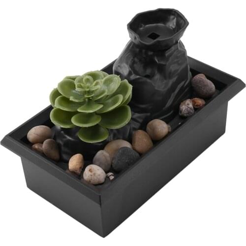 Desktop USB Water Fountain Ornament Crafts for Indoor Home Office Table Decoration Living Room Home Decoration Basin