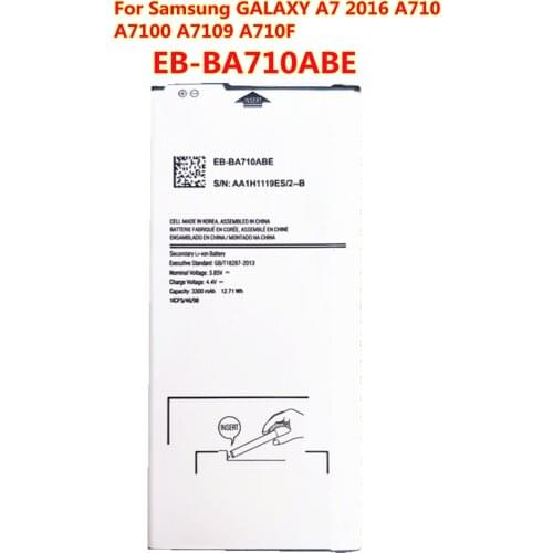 New 3300mAh EB-BA710ABE Battery for Samsung GALAXY A7 2016 A7110 A7109 A710 A710F mobile phone Full Capacity