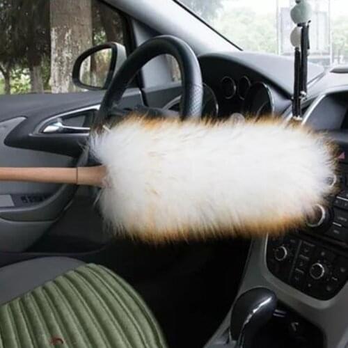 New Car Cleaning Pure Wool Bamboo Handle Brush Soft Microfiber Cleaner Duster Dust Cleaner Home Auto Car Cleaning Tools