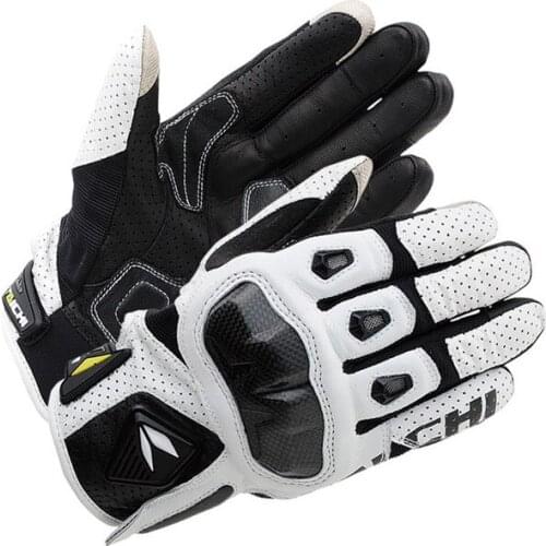 Hot Selling RST410 Perforated Breathable Leather Gloves Motorbike Motocross Downhill Bike Offroad Mens Black White Gloves