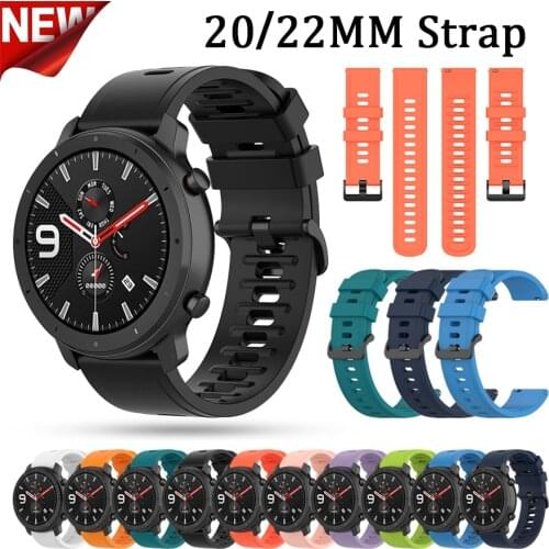 Silicone Band For Huami Amazfit GTR 42mm 47mm Official Style Watch Band Bracelet Strap Replacement Bracelet For Huawei GT 2 2e