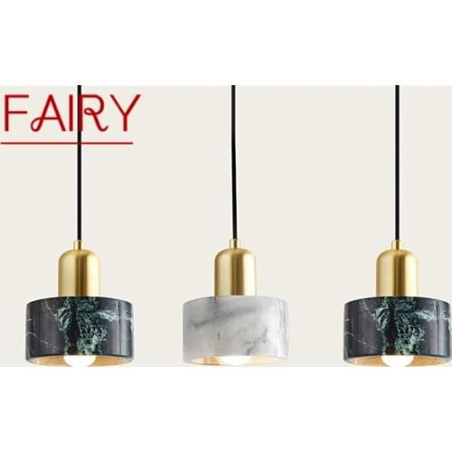 FAIRY Nordic Pendant Light Modern Marble LED Lamp Fixture Decorative For Home Dining Room