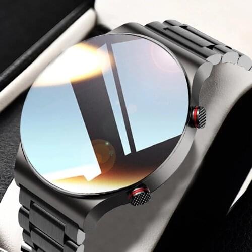GEJIAN Luxury Steel Band Smart Watch Men For Android ios Phone Bluetooth Call Waterproof Music Fitness Tracker smartwatch Women