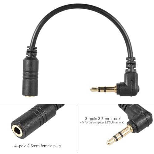 Smartphone Microphone Adapter Cable Cellphone Microphone Mic quite durable to PC Computer DSLR Camera Adapter
