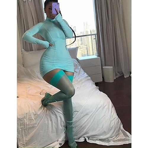 XLLAIS Cotton Material Mint Soft Summer Dresses Women Casual Cute Party Birthday Vestido Lady Street Bodycon Clothes Wholesale