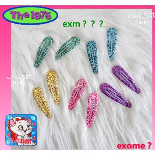 Y2K Accessories 2Pcs Pink Leopard Hair Clip for Women Metal Cute Harajuku Vintage 90s Aesthetic Hair Accessories Charms Gifts