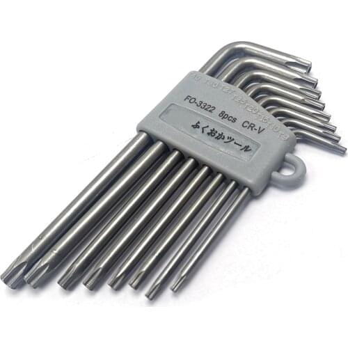 Torx Star Key Set T9 T10 T15 T20 T25 T27 T30 T40, Mini Star Drive Hex Key Wrench ,H015