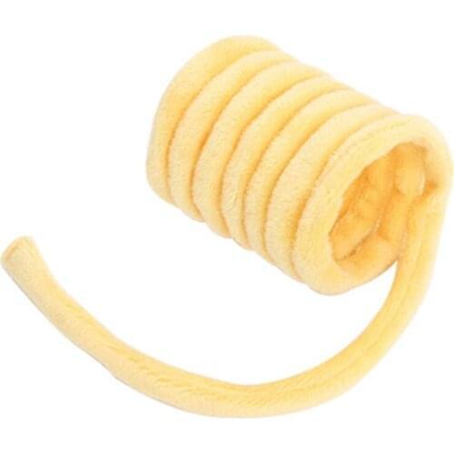 1Pc Cat Spring Toy Plastic Solid Color Catnip Plush Coil Kitten Toy Spiral Cat Toy Bite Resistant Catnip Cat Favors Pet Supplies