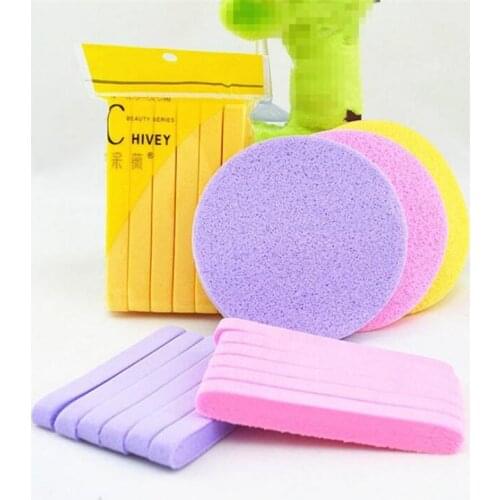 12PCS/Set Cosmetic Puff Compressed Cleaning Sponge Facial Clean Washing Pad Remove Makeup Skin Care Tool Cleansing Puff