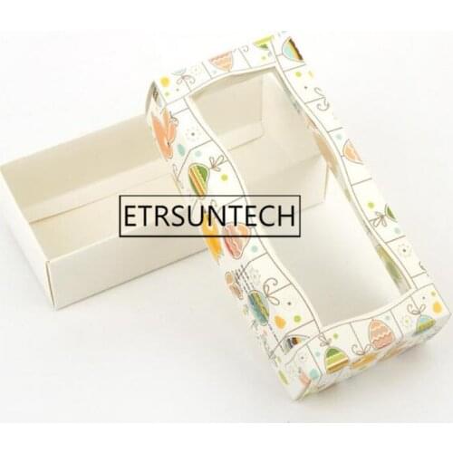 200pcs Cartoon Bird Gift Box with Clear PVC Window Cover Folding Boxes Children Underpants Pantyhose Socks Packing Box