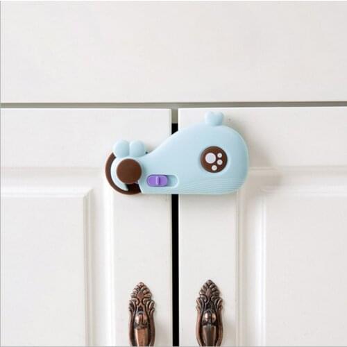 2019 Cute Baby Drawer Lock Toddler Child Kids Door Drawers Wardrobe Cabinet Safety Care Protect Plastic Lock White Blue Cover