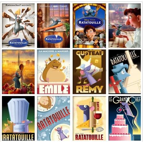 5d Diy Diamond Painting Disney Ratatouille Animal Cartoon Movie Poster Diamond Mosaic Embroidery Cross Stitch Home Decor Gift