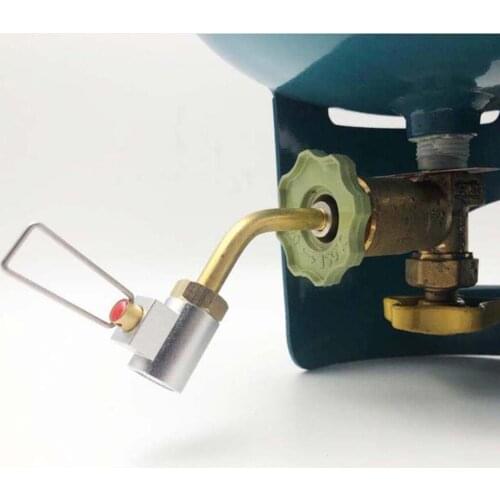Gas Refill Adapter Outdoor Gas Tank Inflation Valve Flat Gas Tank Charging Hose for Camping Hiking Outdoor Travel