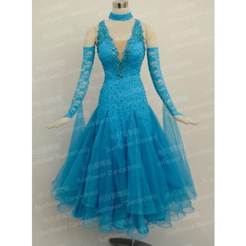 Ballroom Standard Dance Dress New Style Waltz Competition Dress Women Ballgown Dancewear,Sunflower Dance Dress