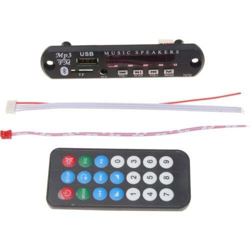 Wireless bluetooth USB car car MP3 decoder board audio module car FM amplifier remote control music speaker AUX TF audio device