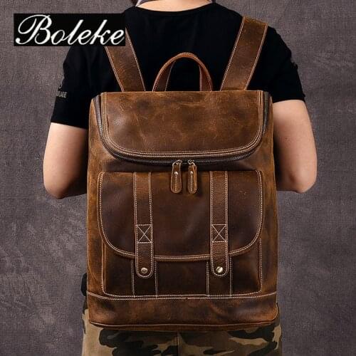 BOLEKE Men's Leather Backpacks