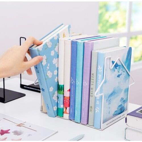 Bookends Book Organizer Kawaii Cat Shelf Book Holder Stand 2PCS/Pair Rabbit Metal Desktop Desk Office School Stationery