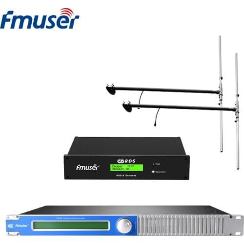 FMUSER 100W 150W FM Broadcast Transmitter+2*DP100 Antenna+Cable Set With Digital RDS Encoder Radio Data System Encoder For FM Ra