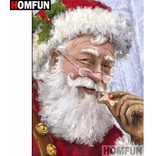 HOMFUN Full Square/Round Drill 5D DIY Diamond Painting "Santa Claus" Embroidery Cross Stitch 5D Home Decor A18310