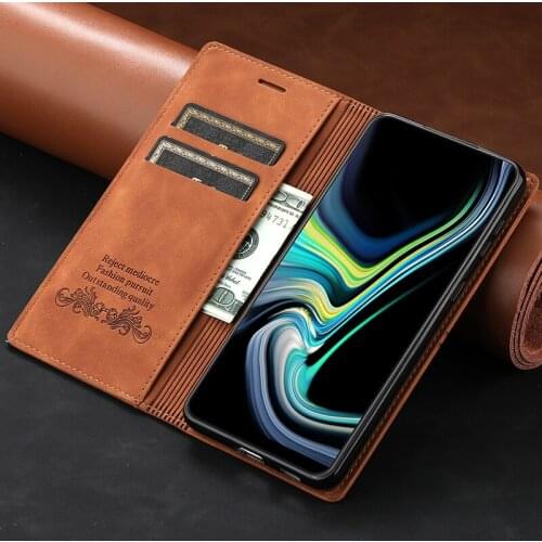 Flip Leather Case For Samsung S7 S8 S9 Plus S10 S20 FE S21 Ultra Note8 9 10 Lite 20 A6 J6 2018 360 All-Inclusive Anti-drop Case