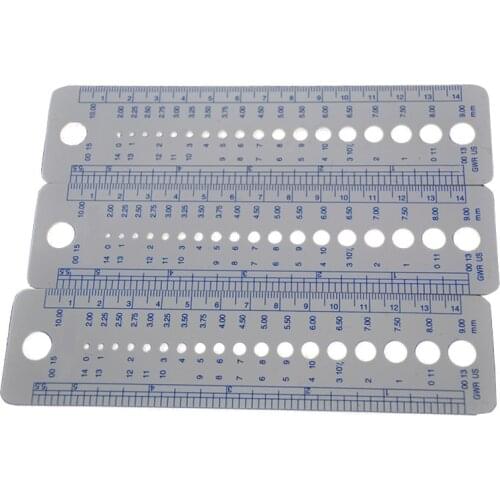 Sew Knitting Needle Gauge Inch cm Plastic Sweater Needle Ruler Ruler Tool DIY Knitting Sewing Accessories Tools