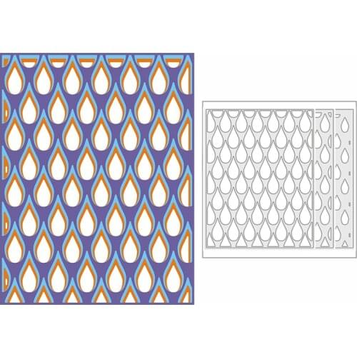 New 2021 Layering Water Droplets Panel Metal Cutting Dies for DIY Scrapbooking and Card Making Decor Embossing Craft No Stamps
