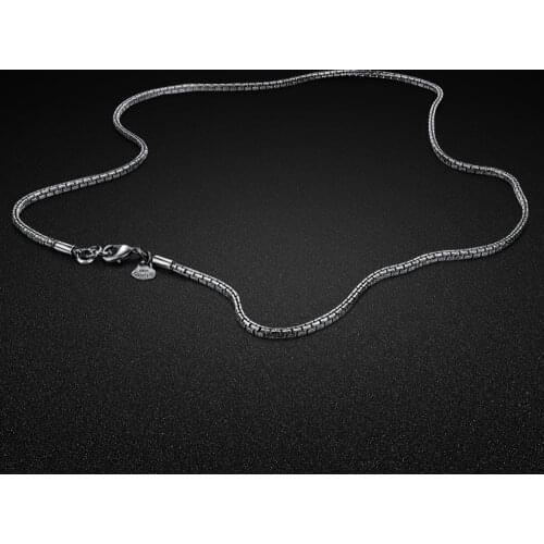 New 925 Thai Silver Necklace Men Retro Wind Silver Necklace 2.5mm56cm Size Solid Silver Necklace Charm Jewelery Free shipping