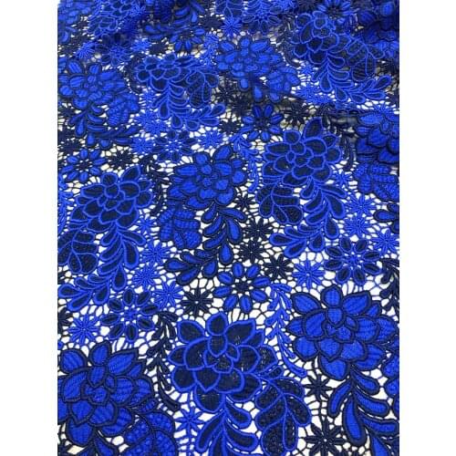 New Style Africa Lace Fabric 2021 High Quality Lace Water Soluble Embroidered Fashion Soft Lace Fabric 5 Yards