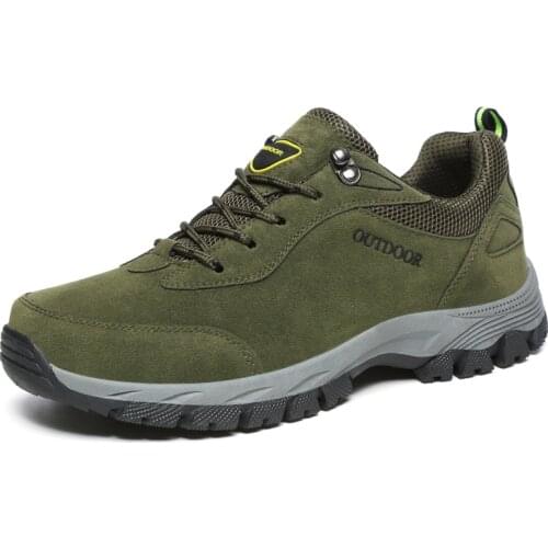Hiking Shoes Autumn Winter New Fashion Outdoor Camping Hiking Anti-slip Suede Lace-up Shoes Mens Training Shoes Big Size 39-48