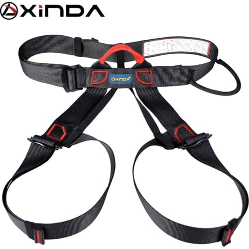 Xinda Professional Outdoor Sports Safety Belt Rock Mountain Climbing Harness Waist Support Half Body Harness Aerial Survival