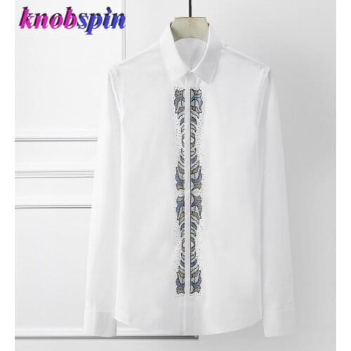 Color Bone imported hot Drilling long sleeve men Shirt Solid 80% Cotton Slim Casual Chemise homme Brand Business male shirts