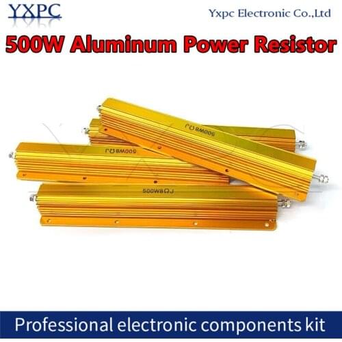 RX24 500W Aluminum Power Metal Shell Case Wirewound Resistor 0.1R ~500R 0.1 0.5 1 2 3 4 5 6 8 10 20 30 50 100 200 500 ohm