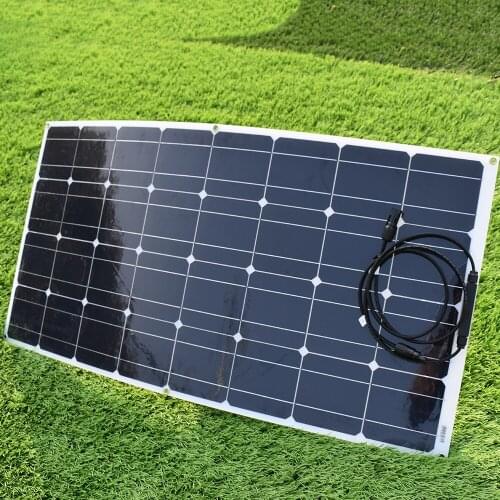 Biggest Buckle Flexible Solar Panel 100W Thickness 2.5mm High Quality 32pcs 125mm*125mm For 12v 24v Battery Charge