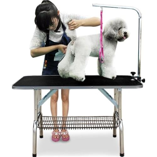 Foldable Pet Beauty Desk Home Dog Grooming Table Folding Shower Shearing Hair Table Portable Dog Beauty Table 115X60X68cm