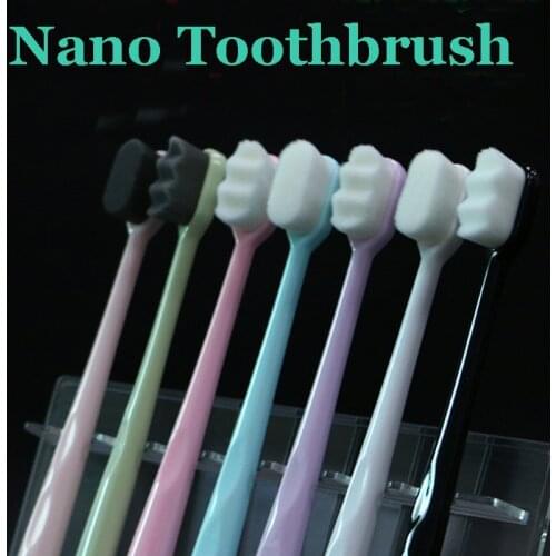 Ultra-fine Soft Hair Eco Friendly Toothbrush Portable Travel Tooth Brush With Box Soft Fiber Nano Toothbrush Oral Hygiene Care