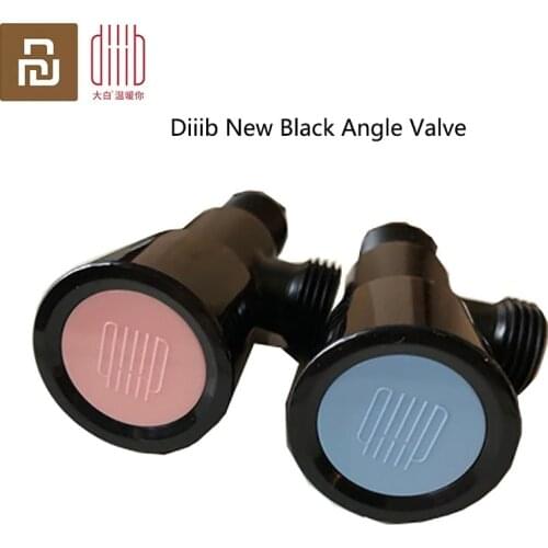 Youpin Diiib Universal Triangle Valve Black Angle Valve Bathroom Accessories Electroplate Filling Valves for Toilet Water Heater