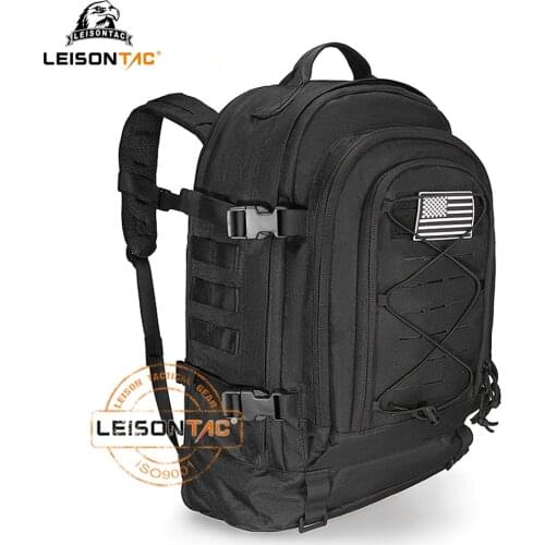 LeisonTac 42-62L Large Capacity Tactical Backpack Army Military Bags Waterproof Outdoor Sport Hiking Camping Travel 3D Rucksack