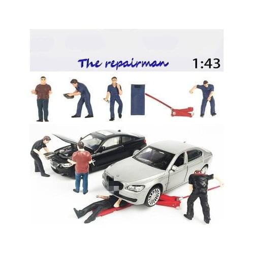 1:43 Scale Resin Die-casting Model Repairman Scene Set Scene Layout Miniature Photography Model